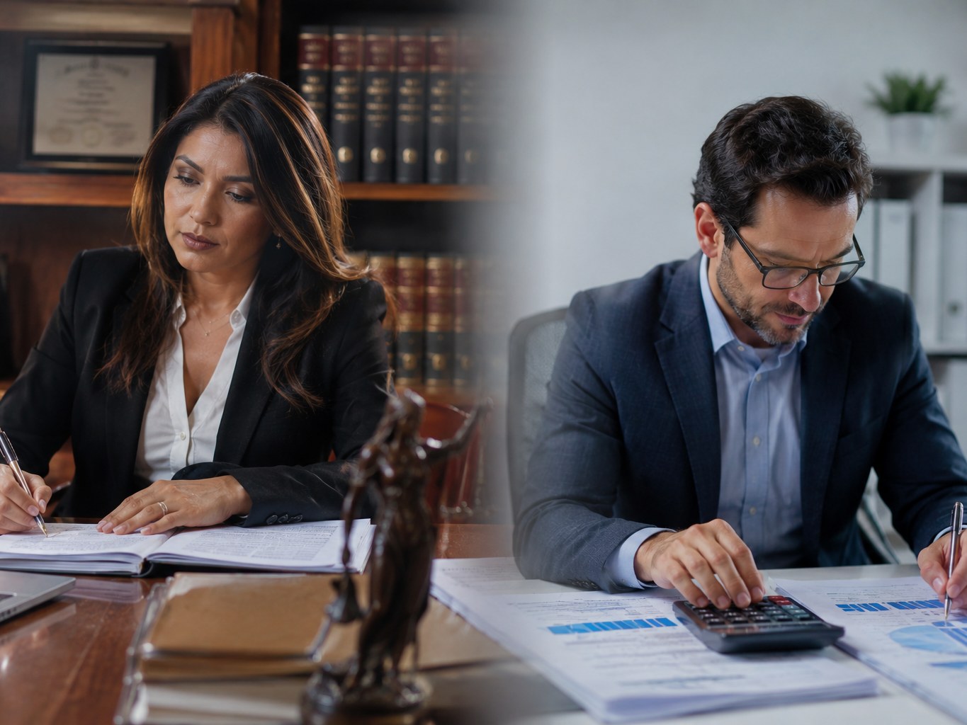 Profesionales firmando documentos legales y trámites en Panamá